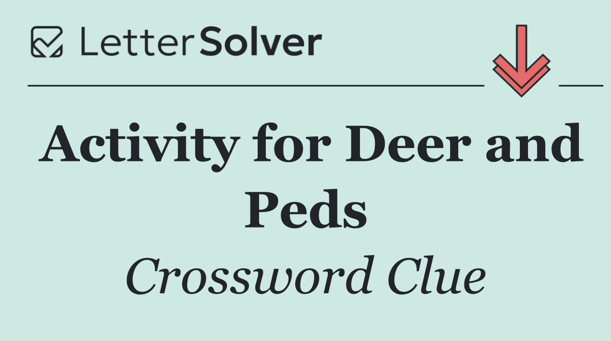 Activity for Deer and Peds