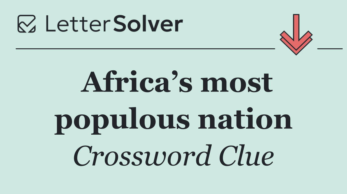 Africa’s most populous nation
