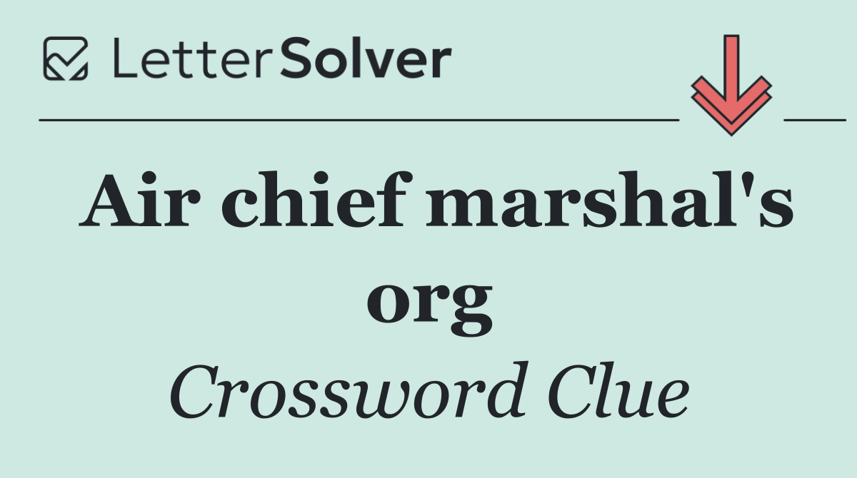 Air chief marshal's org