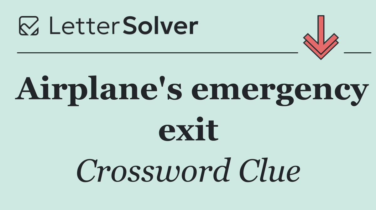 Airplane's emergency exit