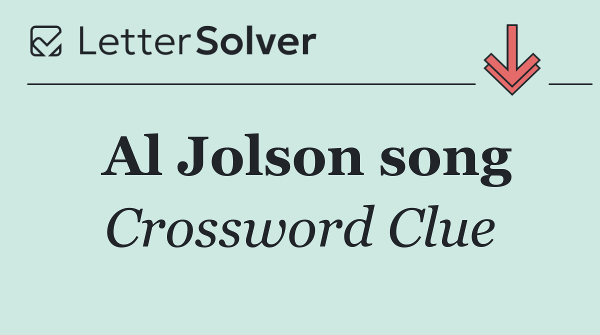 Al Jolson song