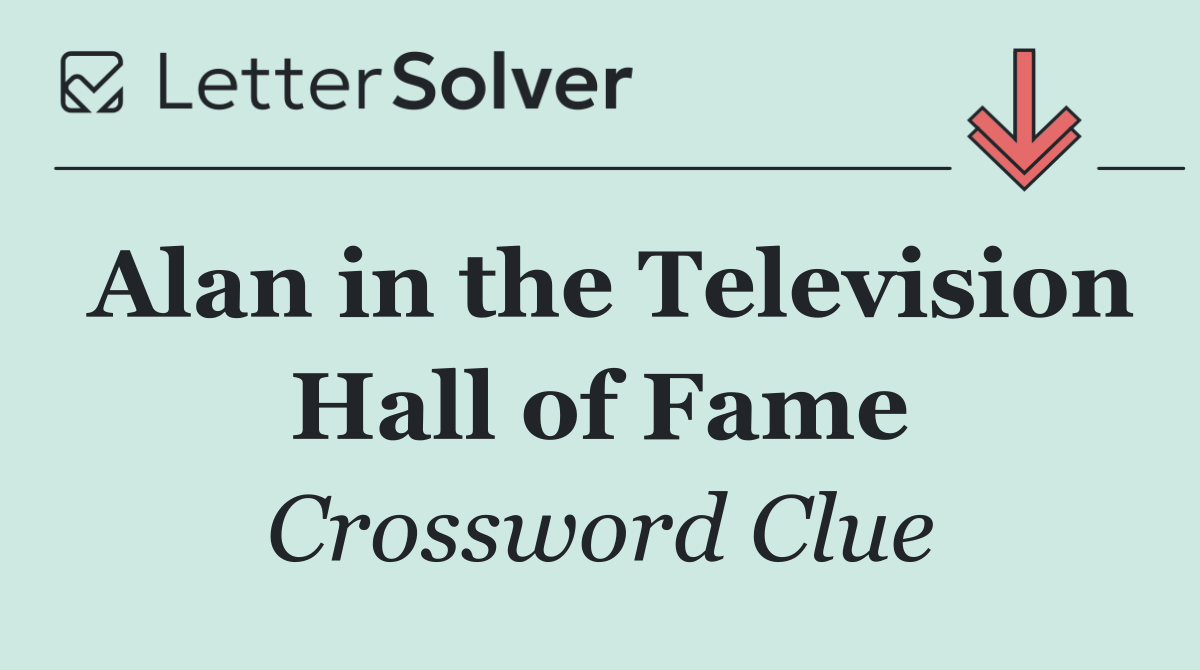 Alan in the Television Hall of Fame