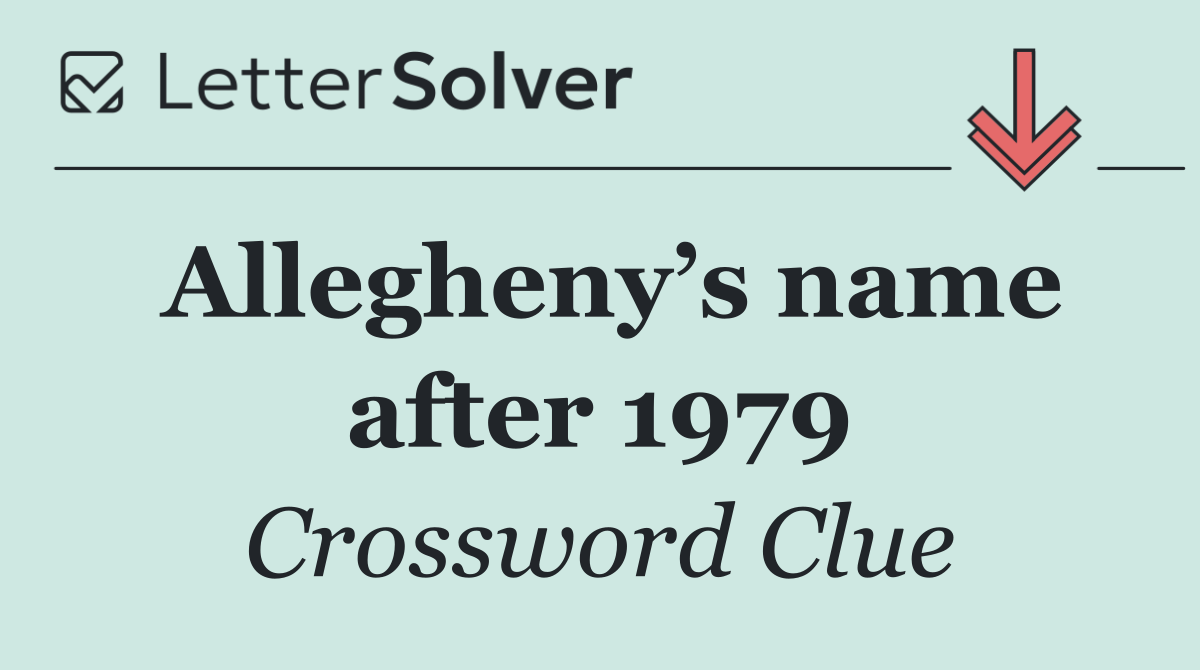 Allegheny’s name after 1979