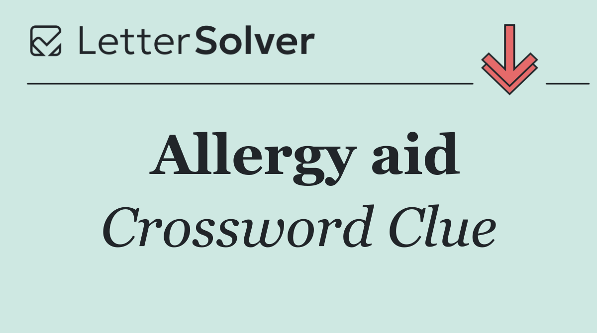 Allergy aid