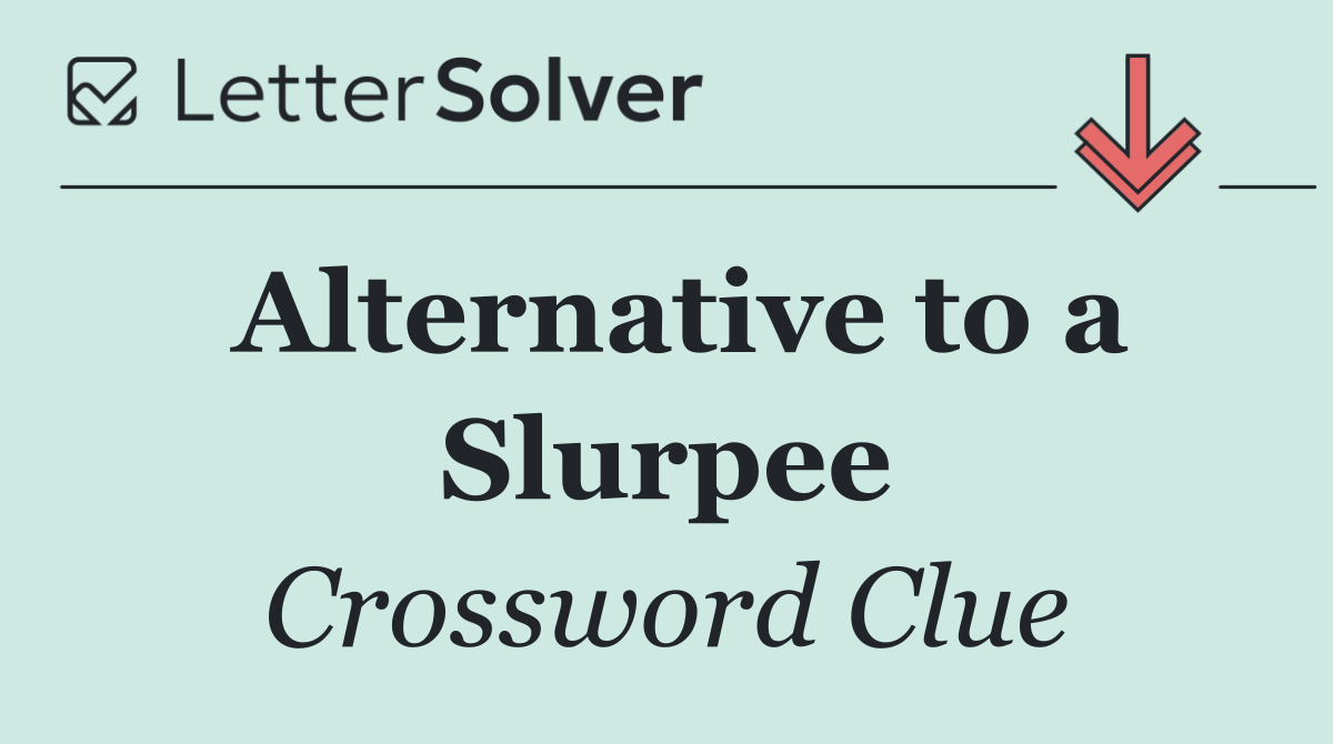 Alternative to a Slurpee