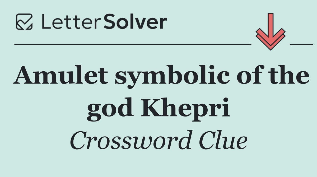 Amulet symbolic of the god Khepri