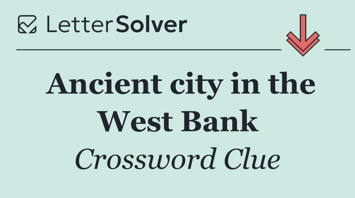 Ancient city in the West Bank