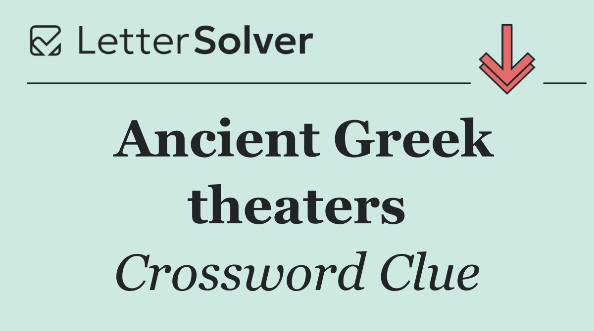 Ancient Greek theaters