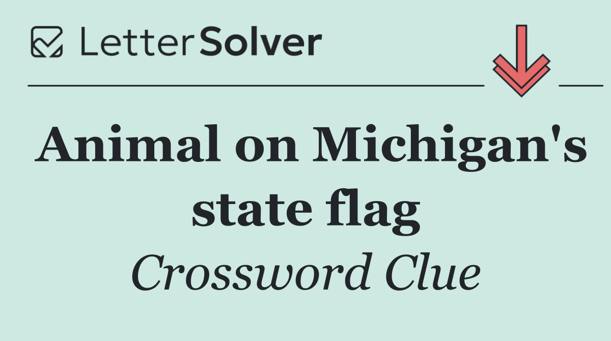 Animal on Michigan's state flag