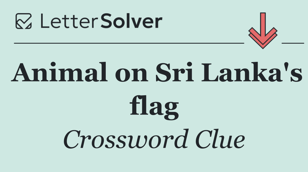 Animal on Sri Lanka's flag