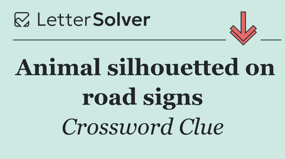 Animal silhouetted on road signs