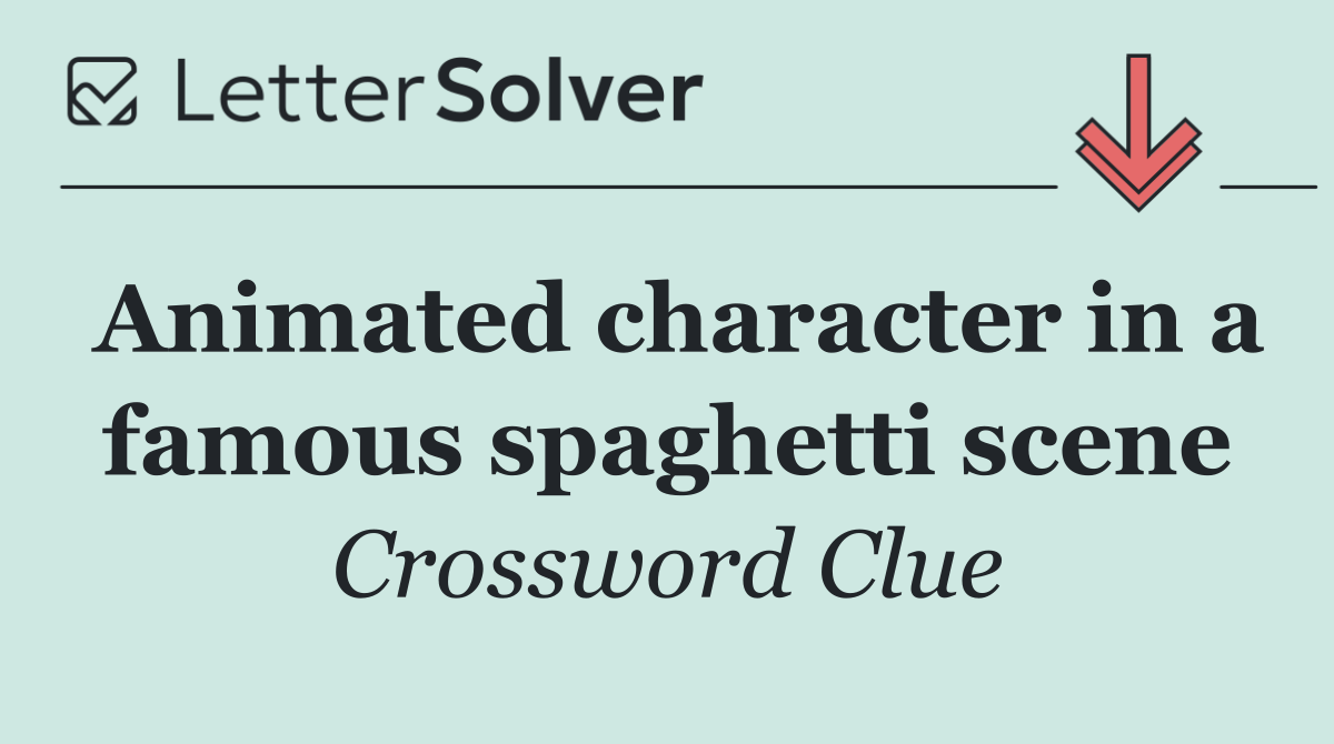 Animated character in a famous spaghetti scene
