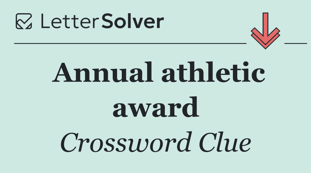 Annual athletic award