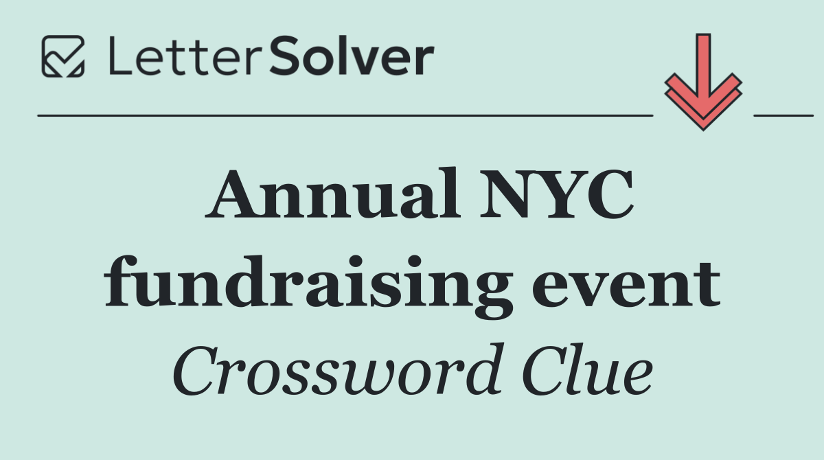 Annual NYC fundraising event