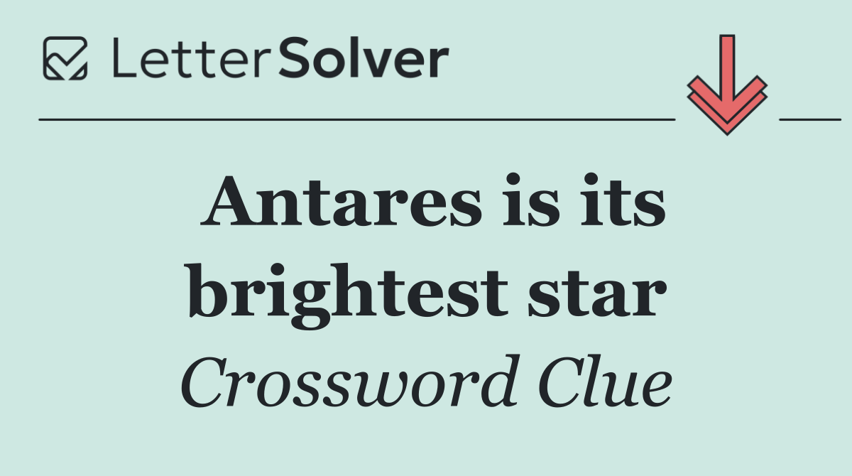Antares is its brightest star