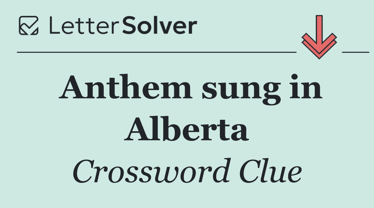 Anthem sung in Alberta