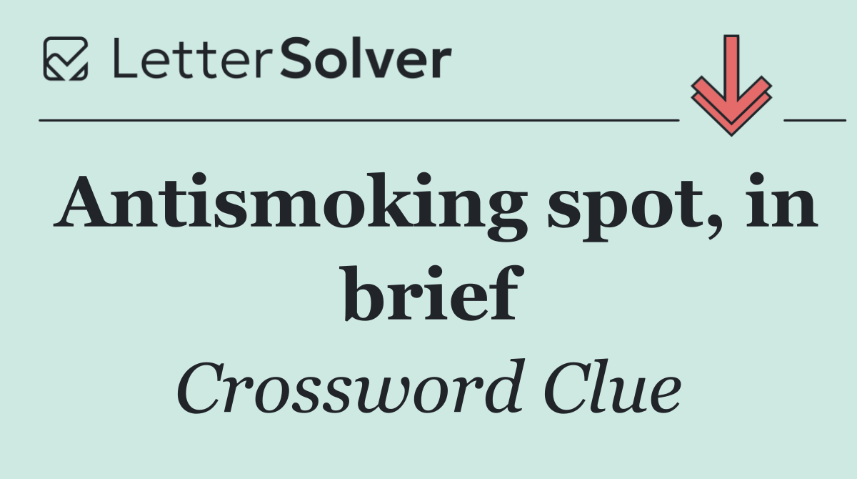 Antismoking spot, in brief