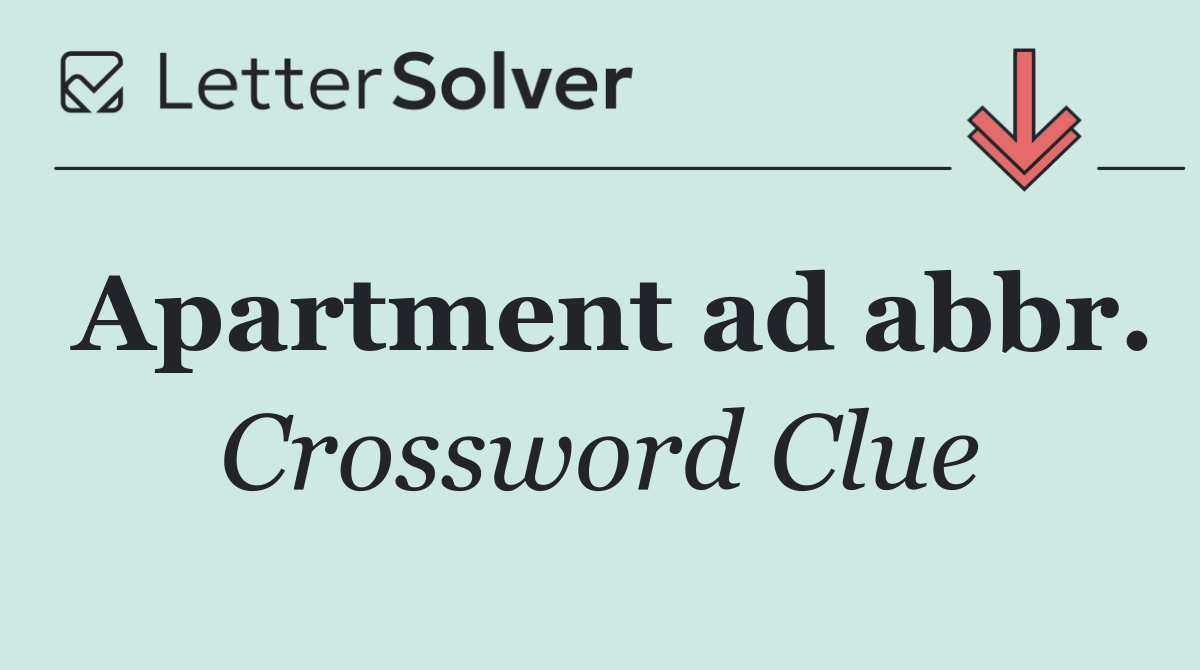 Apartment ad abbr.