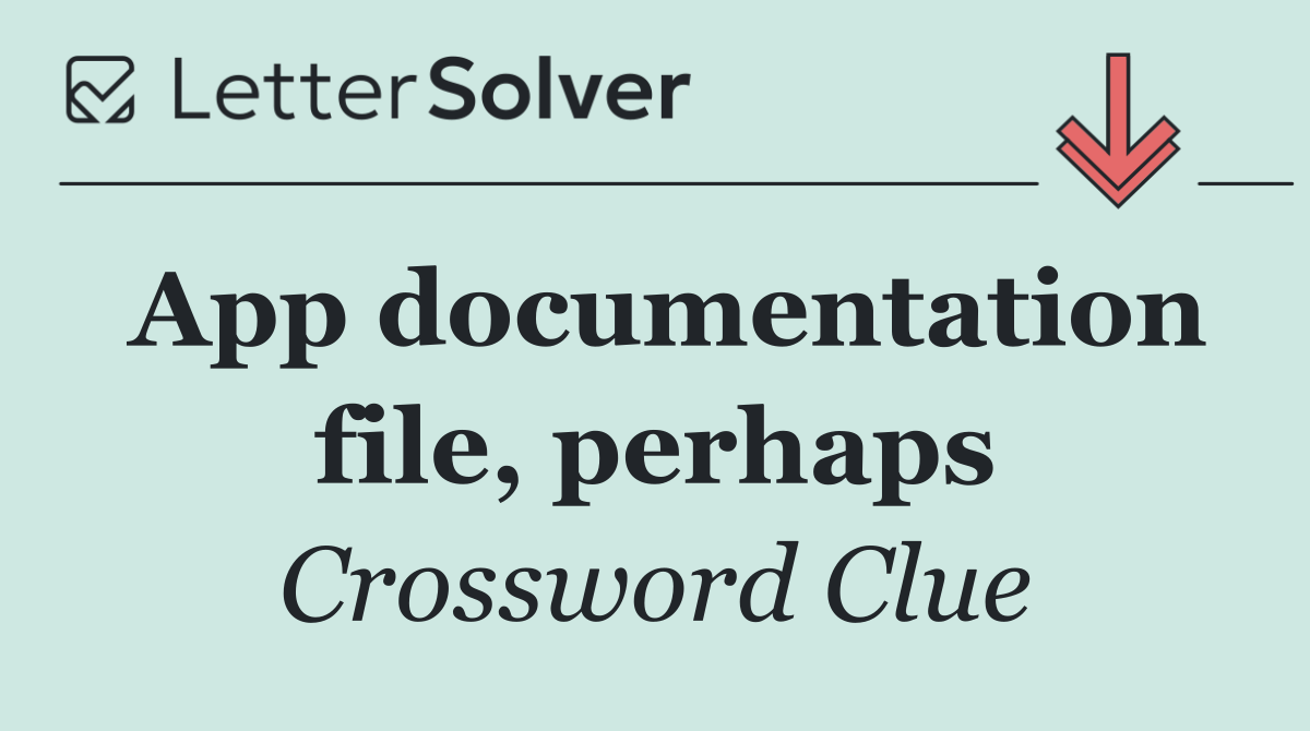 App documentation file, perhaps