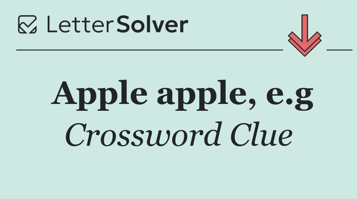 Apple apple, e.g