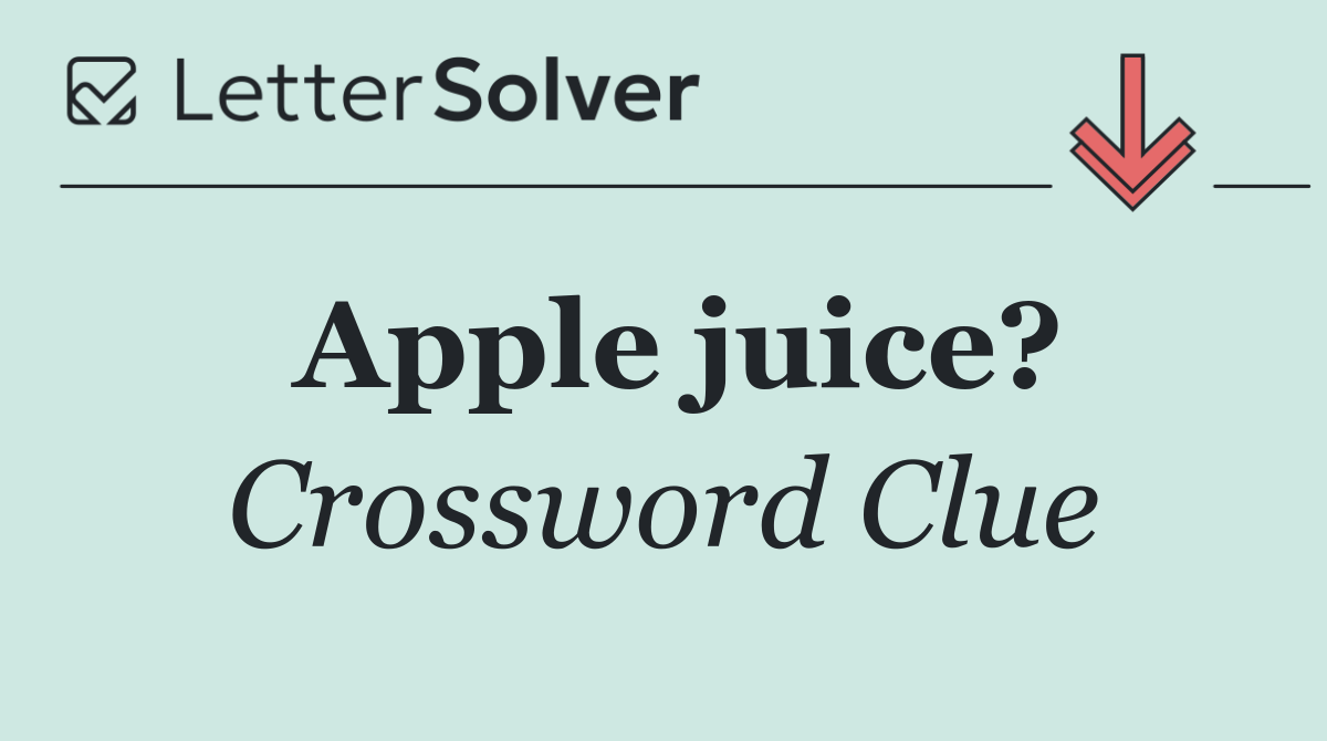 Apple juice?
