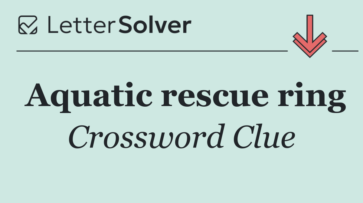 Aquatic rescue ring