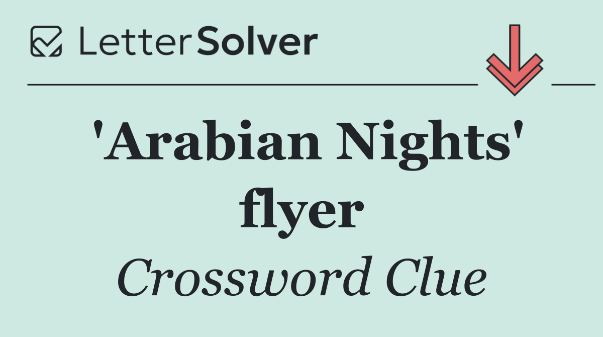 'Arabian Nights' flyer