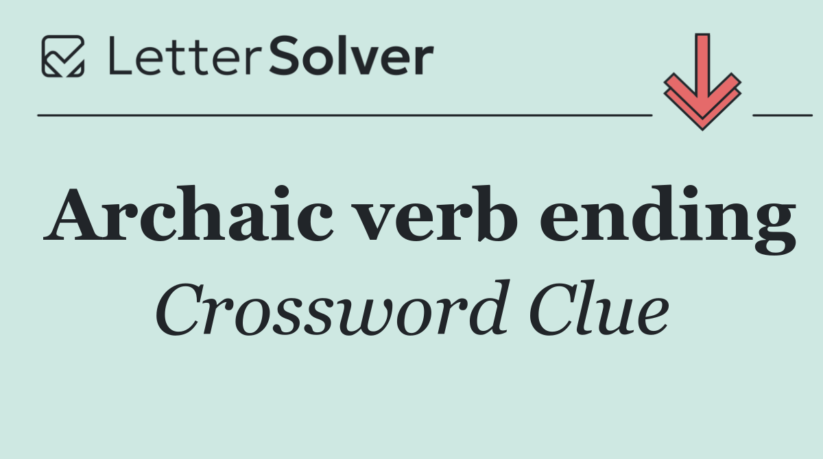 Archaic verb ending