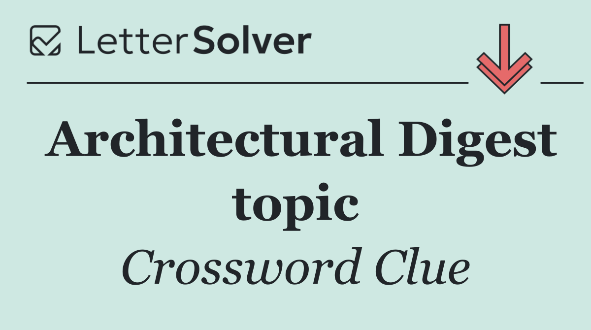Architectural Digest topic