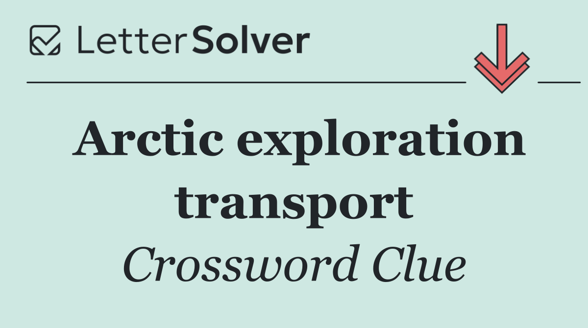 Arctic exploration transport