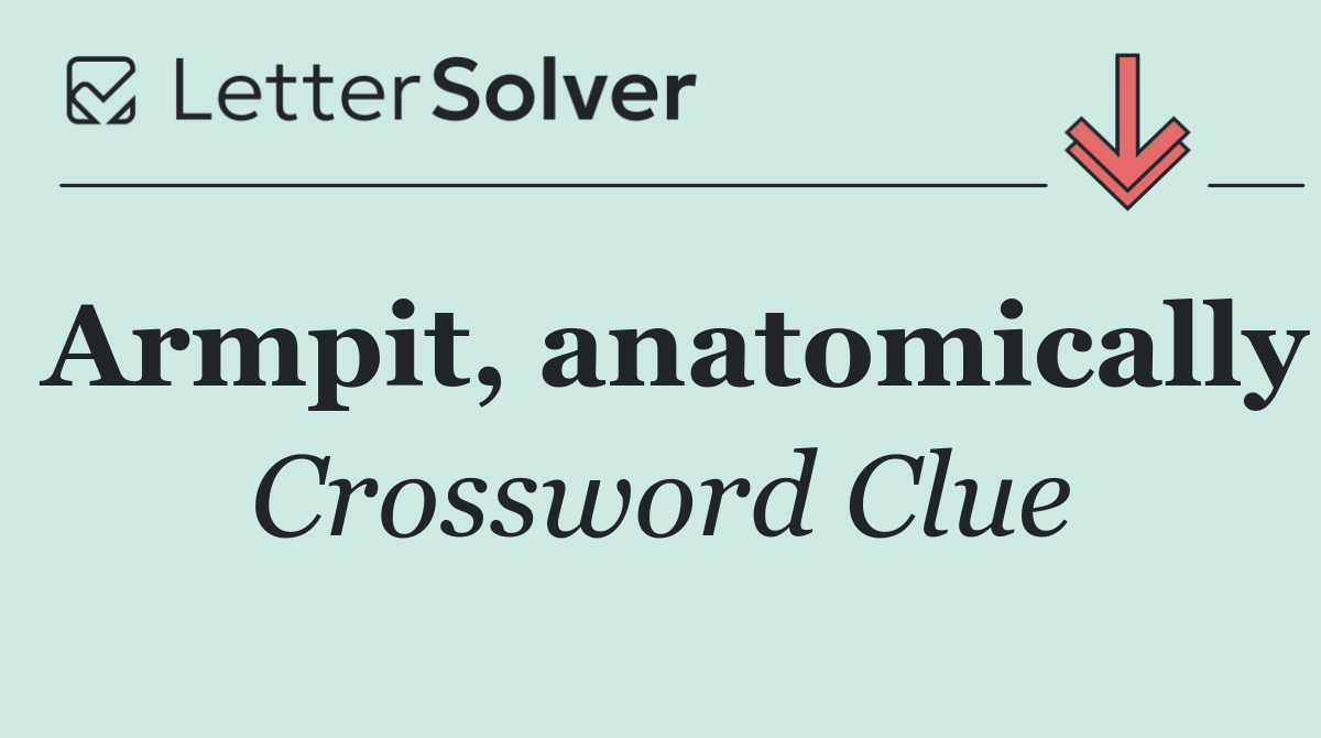 Armpit, anatomically