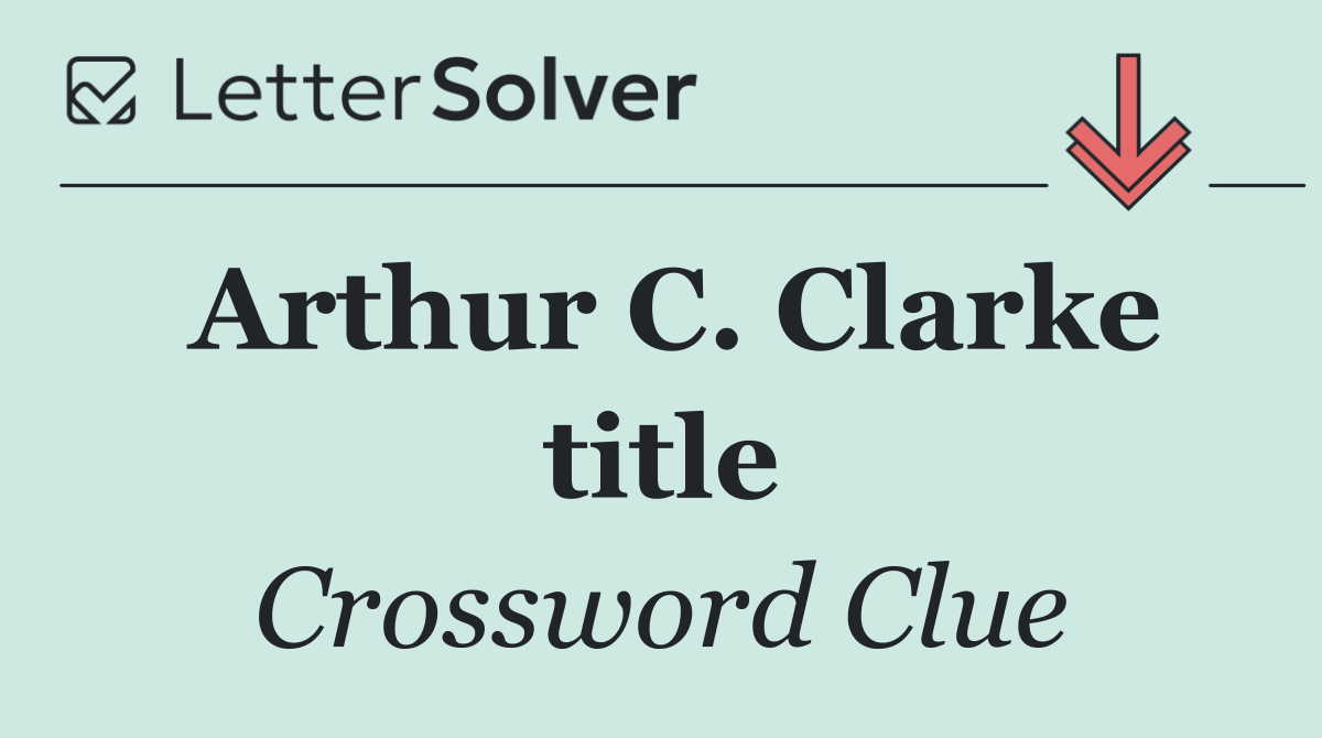 Arthur C. Clarke title