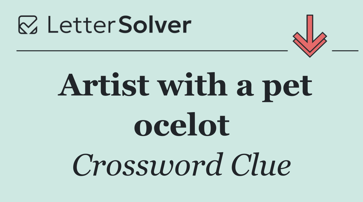 Artist with a pet ocelot