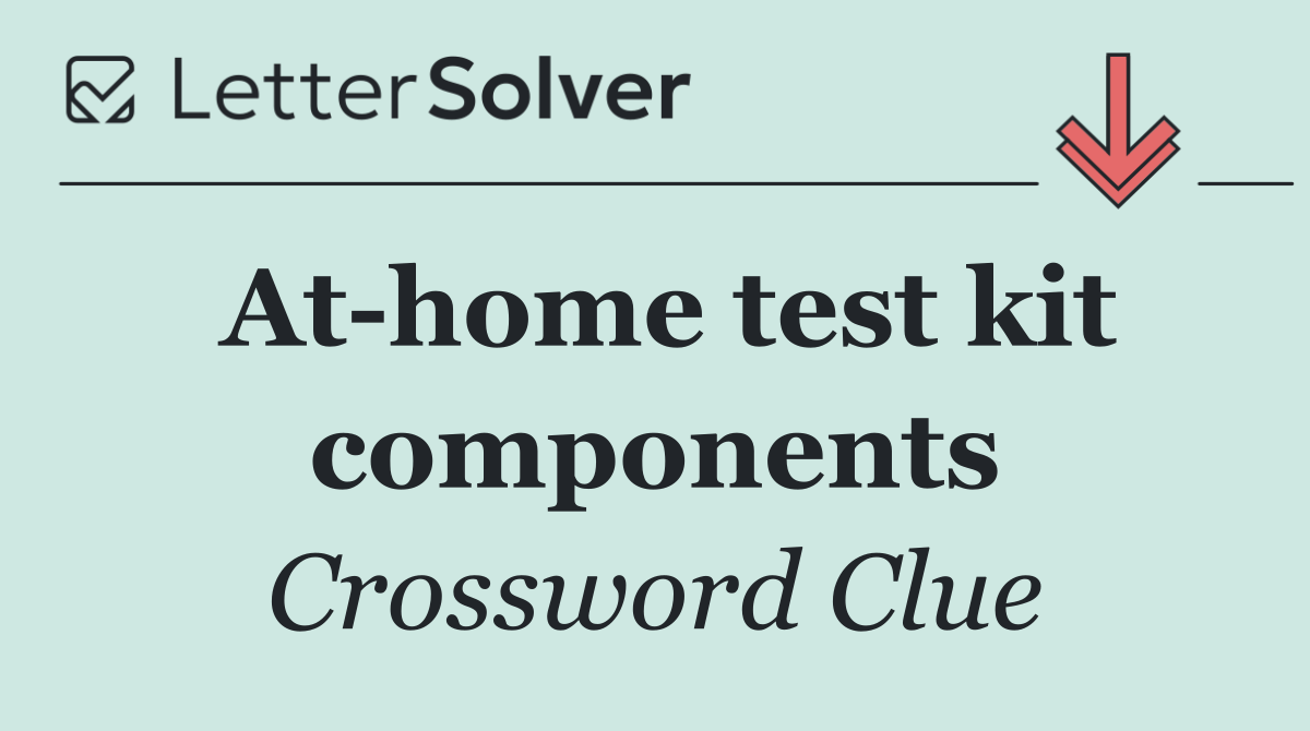 At home test kit components