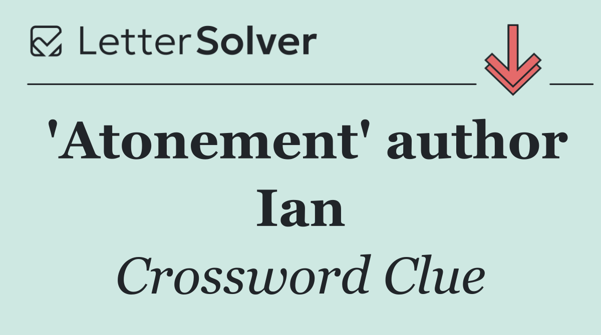 'Atonement' author Ian