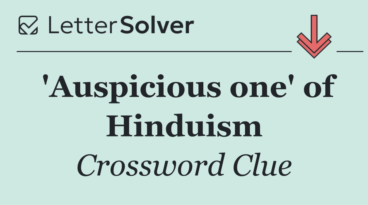 'Auspicious one' of Hinduism