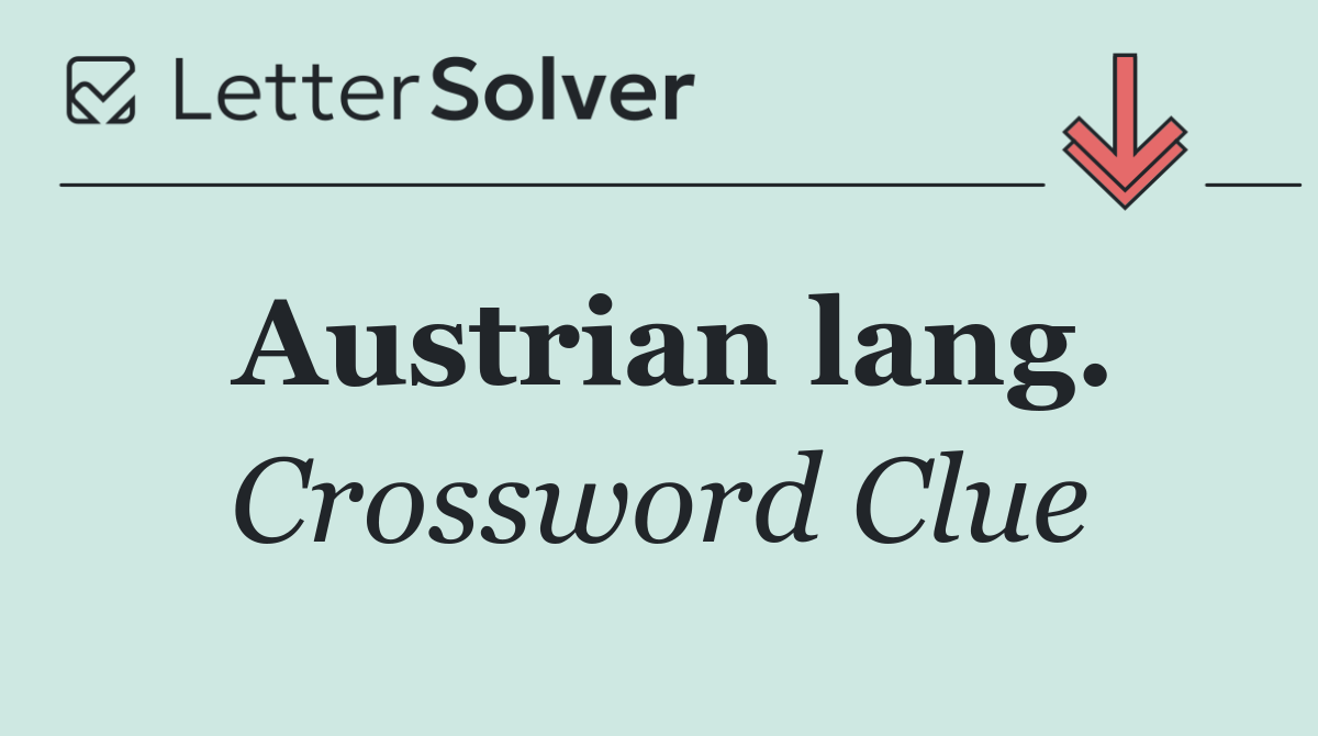 Austrian lang.