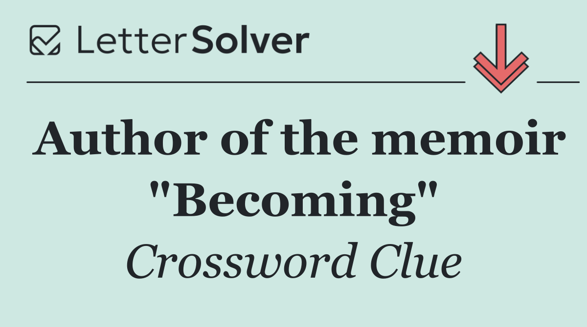 Author of the memoir "Becoming"