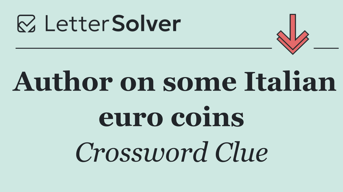 Author on some Italian euro coins