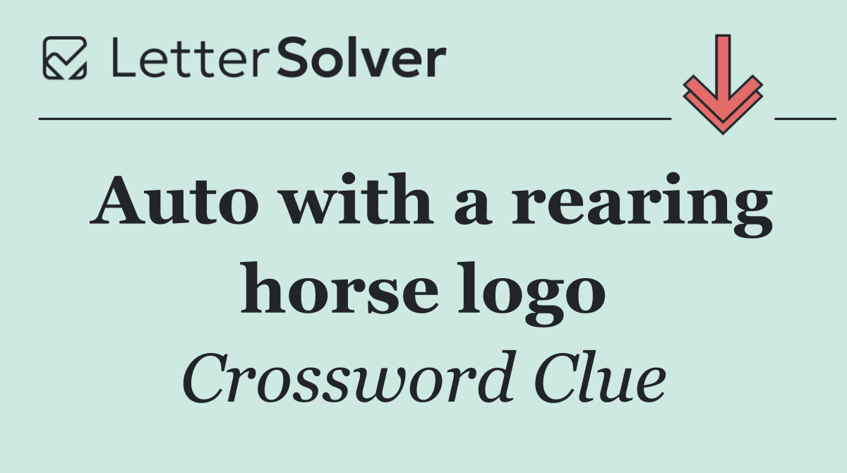 Auto with a rearing horse logo