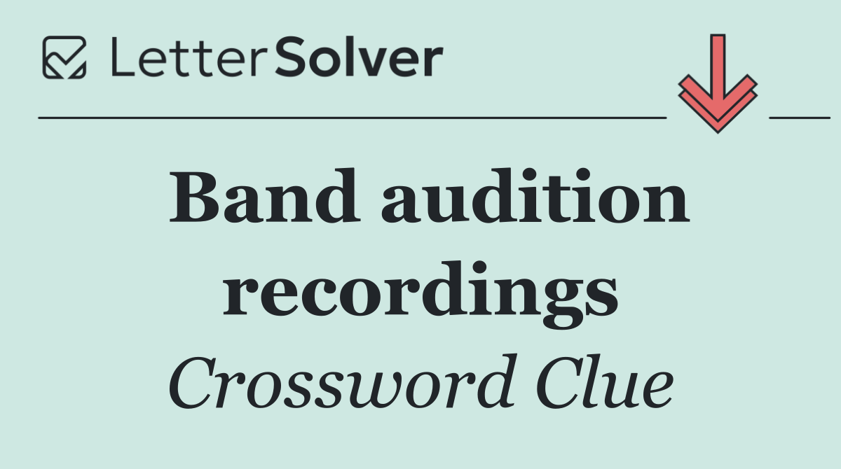 Band audition recordings