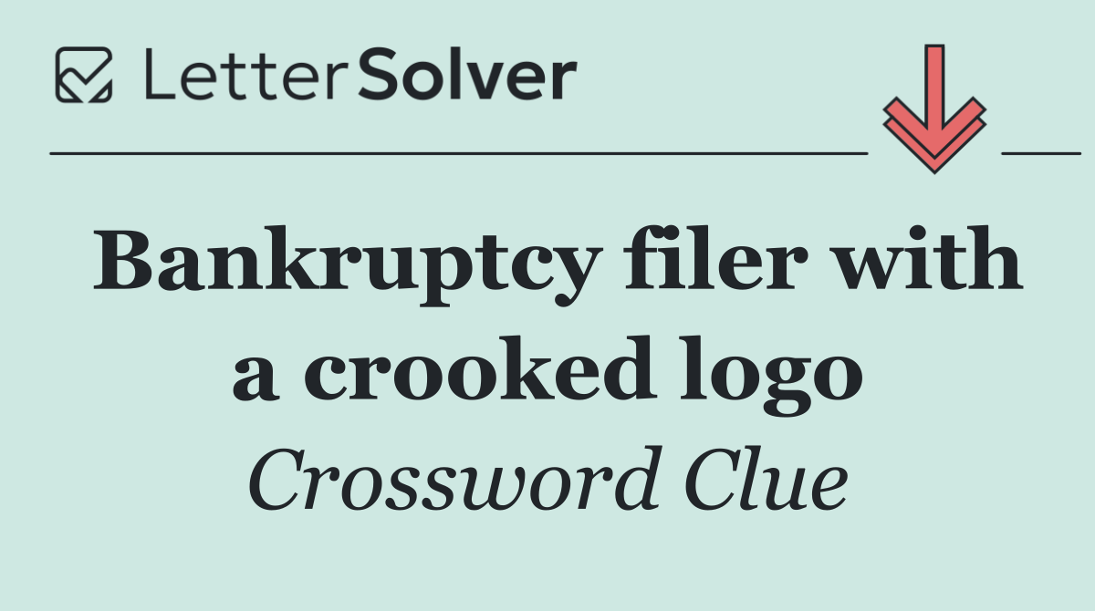 Bankruptcy filer with a crooked logo