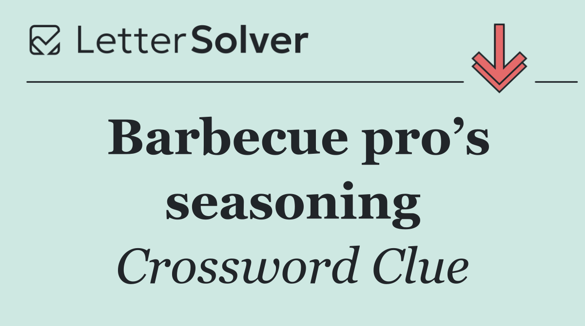 Barbecue pro’s seasoning
