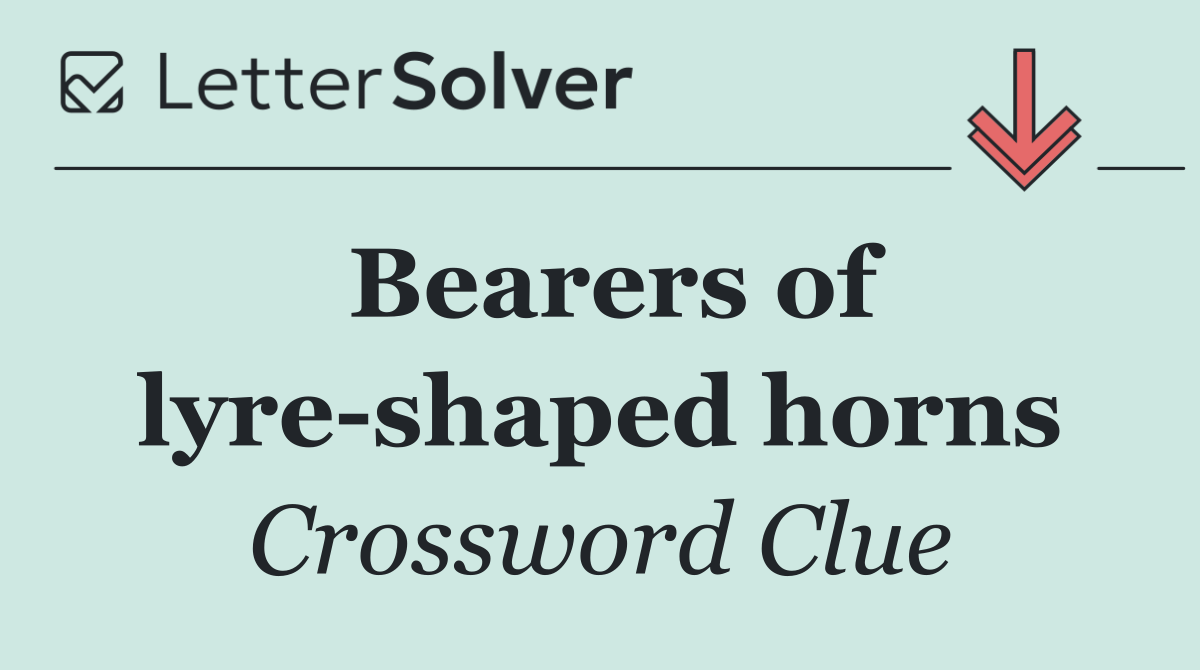 Bearers of lyre shaped horns