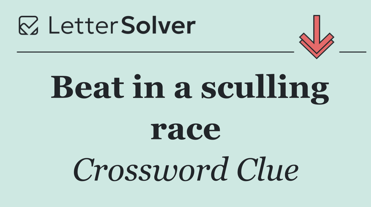 Beat in a sculling race
