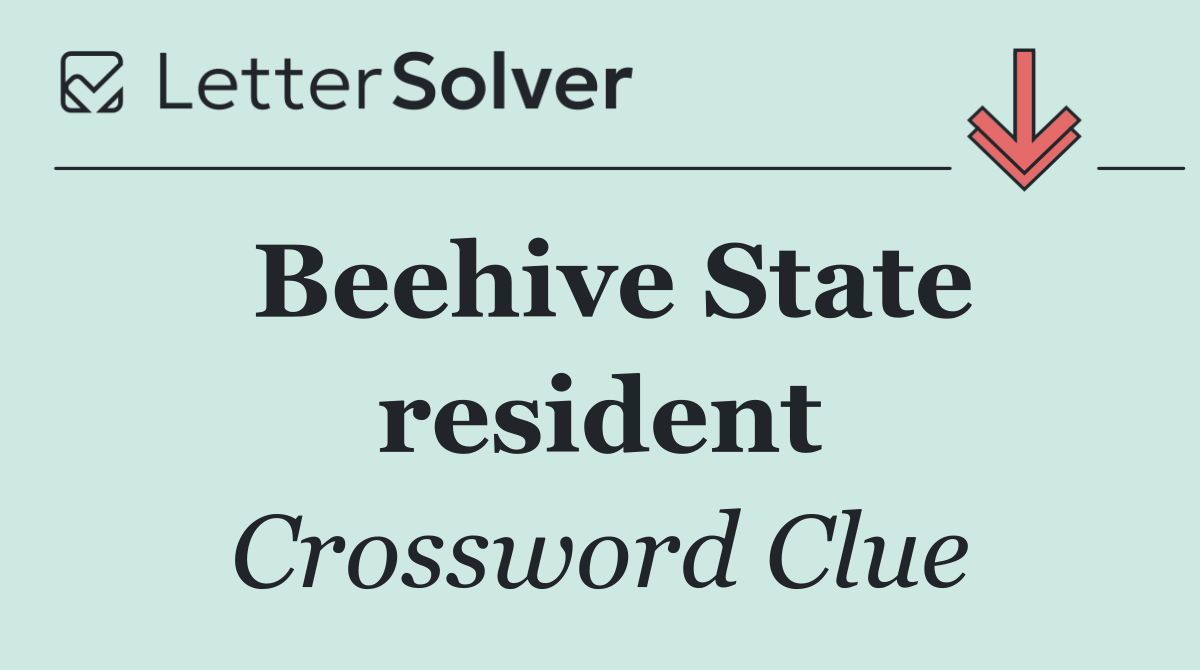 Beehive State resident