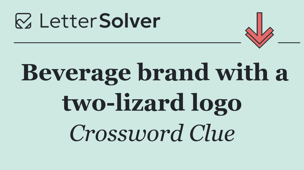 Beverage brand with a two lizard logo