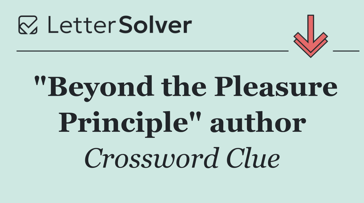 "Beyond the Pleasure Principle" author