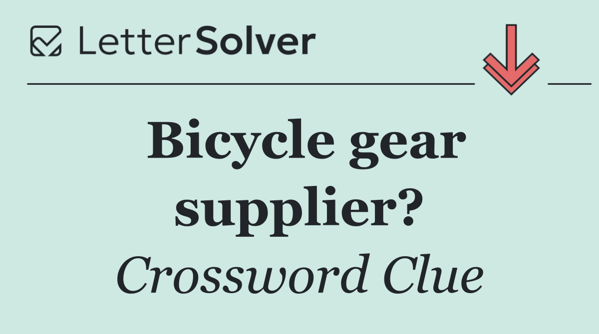 Bicycle gear supplier?