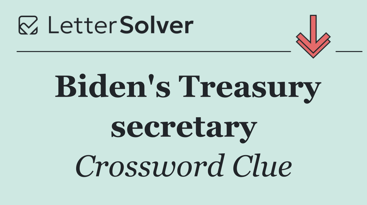 Biden's Treasury secretary
